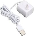 Witte USB-aangedreven vervangmotor met pompje en kabel voor de SmartPaw drinkfontein op een witte achtergrond