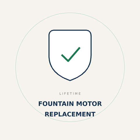 Lifetime Fountain Motor Replacement — one free replacement whenever needed